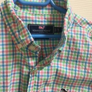 Vineyard Vines, like new, button down plaid shirt, size L (16)